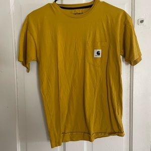 Carhartt work in progress yellow pocket tee